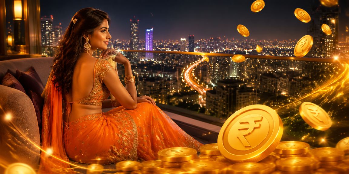 Scenic Pune city with rupee currency symbols for deposits
